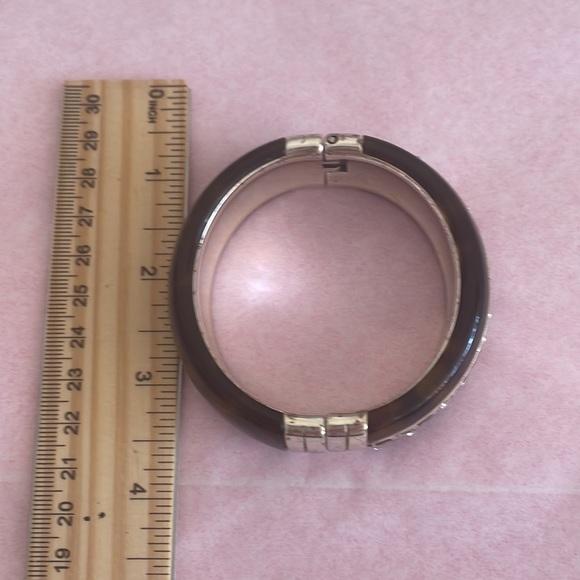 Brighton Silver & TortoiseShell Bangle Bracelet - Picture 4 of 11